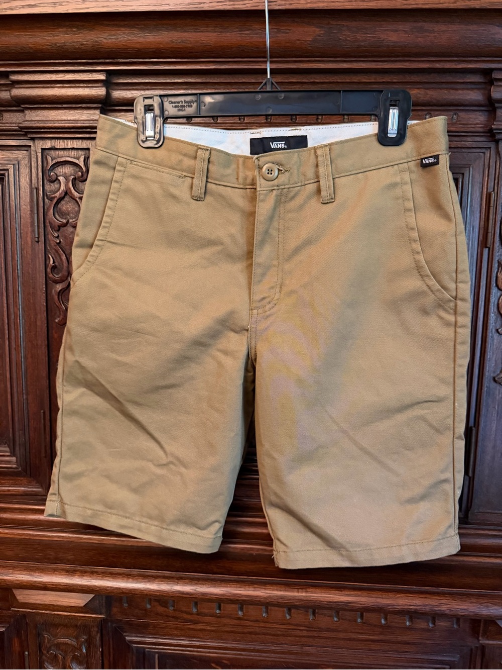 Vans Men’s Tan Flat-Front Chino Shorts